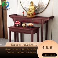 NEW Buddha Niche Altar Buddha Shrine Home Modern Style Solid Wood Buddha Table New Chinese Simple Altar Light Luxury T