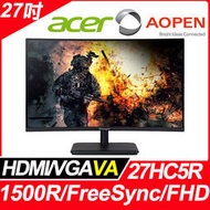 【PChome 24h購物】AOPEN 27HC5R 曲面螢幕 (27吋FHDHDMI喇叭VA)