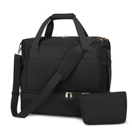 SuitcaseLogo Travel Bag Portable Luggage Bag Shoulder Crossbody Luggage Bag With Shoes Seat