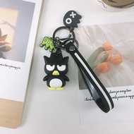 Hello Kitty Sanrio Kuromi Penguin Frog Dog Cat Cute Keychains with Fluffy Rabbit Women Girl Bag Pend
