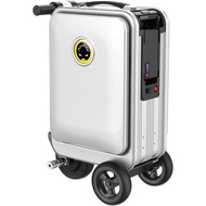 Smart Rideable Suitcase Electric Luggage Scooter For Travel (silver)