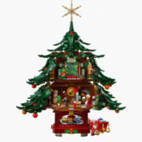 aNew Product 41843 Christmas Tree, Reindeer, Santa Claus Set, Christmas Gift, Birthday Gift ,