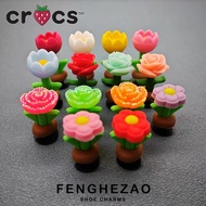 jibbitz for crocs jibbits for crocs charm 3D flowers DIY collocation crocs accessories jibbitz set C