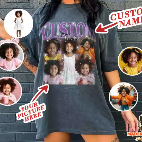 Custom Comfort Colors T Shirt Bootleg Rap Photo Girlfriend Boyfriend Your Own Bootleg Rap