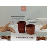 KAYU Mini Wooden Shot Cups & Wooden Cups | Mini Sauce Place