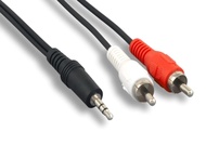 KENTEK 6 Feet Ft 3.5mm AUX Auxiliary Male to RCA RW Red White Male M/M Cable Cord Stereo Audio for P