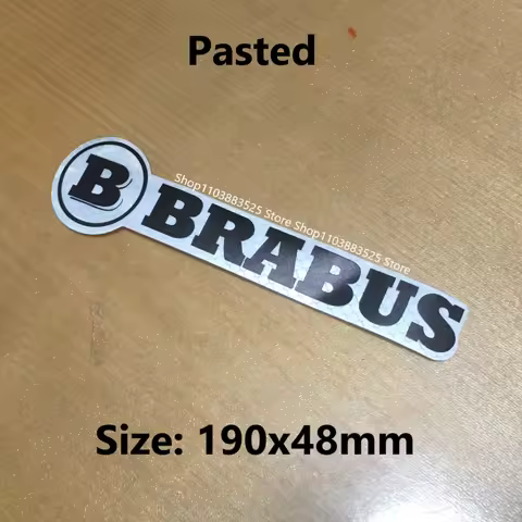 190x48mm White Reflective Decorative Sticker for Brabus GLC X253 G63 G65 W463 G500 GLS Smart W464 CL