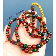 Tasbih MUSLIM 99 ORIGINAL BAHAR ROOT QUALITY DIM 8 MM COMBINATION OF 3 COLORS 100%