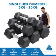 Single Hex Dumbbell - Exercise Workout, Strength Training, Home Fitness Equipment