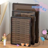 MIHAN Certificate Storage Box, A4 Plastic A4 File Box, Durable Multifunctional Transparent Dustproof