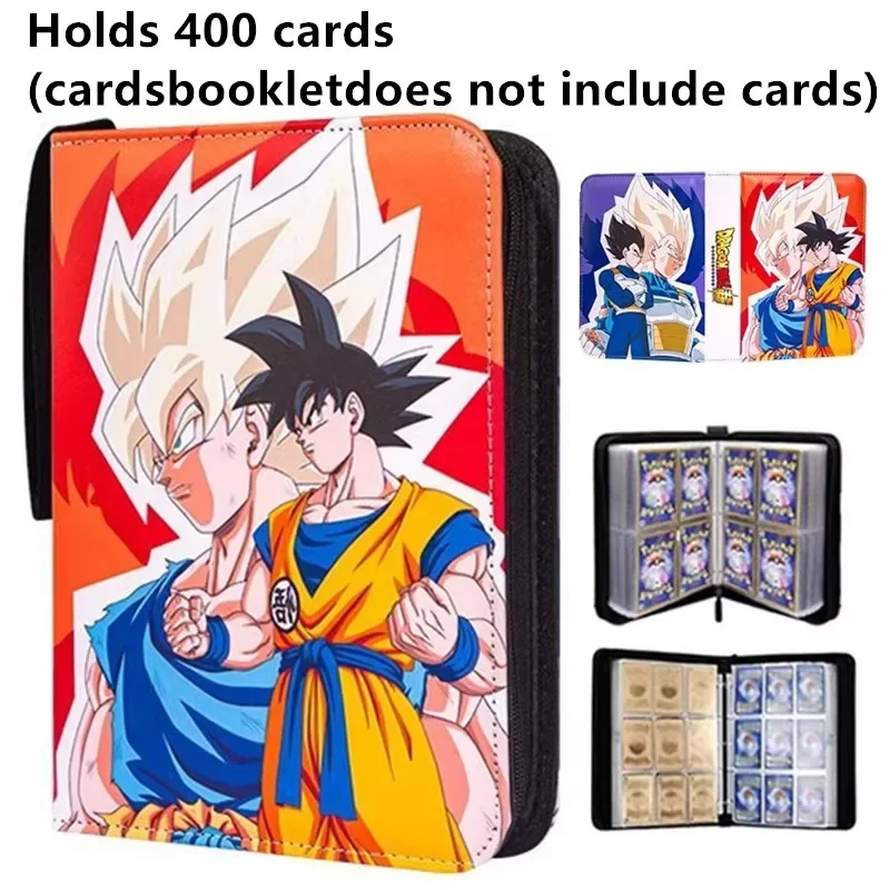 Bandai | 400/900pcs Dragon Ball Z Card Album Book Folder 4/9 Card Slots Collections Zipper Double Po