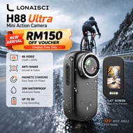 LONAISCI H88 Ultra 4K Mini Body Camera Wearable Thumb Size POV Action Cam with Audio Magnetic Clip