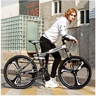 hot✥Phoenix Foldable Mountain Bike 24/26 Inch 21/24/27 Speed Folding Bicycle Adult Outdoor Bicycle City Mountain Bike