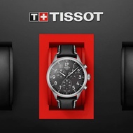 TISSOT T116.617.16.062.00 T1166171606200 Men's Watch CHRONO XL Quartz 45mm Leather Strap Anthracite 