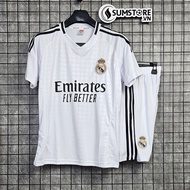 Áo Bóng Đá CLB Real Madrid Trắng 2024 - Áo Thể Thao Thun Lạnh Mát Mẻ