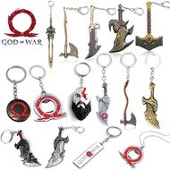 God of War Ragnarok พวงกุญแจ Kratos Leviathan axe ใบมีดแห่งความโกลาหลพวงกุญแจอาวุธจี้ของขวัญ