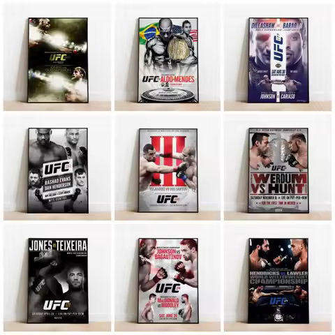 Famous Boxing Legends Posters Fighting UFC 143-180 JONES ALDO Poster Canvas Print Painting Wall Deco