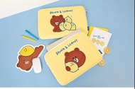 預訂~ Line Friends ( 布朗熊 Brown 檸檬 ) 可愛公仔 13寸 / 15寸  iPad Case 平板電腦保護套 平板電腦收納包