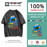 TrendSir  มาใหม่ ลายเยอะ ผ้าดีมาก เสื้อยืดแฟชั่น t shirts การร่วมมือของ Sesame Street และแบรนด์สไตล์