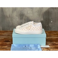 Prada Canvas Shoes - Comfortable Casual Sports Shoes With Electric Embroidery And Sheepskin Padding 