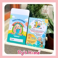 Cradle card, birthday card - Cocomelon theme (Price is for 1 card)