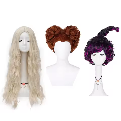 Pocus Winifred Sanderson Sarah Mary Sanderson Cosplay Wig Heat Resistant Synthetic Hair Carnival Hal