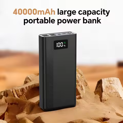 40000mAh Portable Large Capacity Mobile Power Bank, 4 Outputs And 3 Inputs, With LED Power Display, 