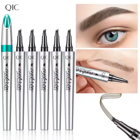 4 Point Eyebrow Pencil Waterproof Liquid Eyebrow Pen Makeup Long Lasting 4 Fork Tip Brow Pen Cosmeti