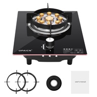 🔥🔥CHRIS Double Burner Gas Stove Tempered Glass Infrared Gas Stove Household Kitchen Cooktop Cooker