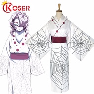 [LXYH- COSER KING] อนิเมะครับ Demon Slayer Kimetsu No Yaiba แมงมุมครับ Rui Mother Sister Cosplay Costume แม่น้องสาว Mens ชุด Kimono ฮาโลวีนเครื่องแต่งกาย ชุดคอสเพลย์ การ์ตูน ดาบพ
