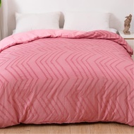 BedRoom Queen | Luxury Chevron Quilt Cover Cozy Old Rose | QUILT COVER ONLY | Soft & Durable Fabri