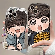 BTS BTS Tian Jungkook Cream Pattern Phone Case Apple Huawei Honor vivoOPPO OnePlus