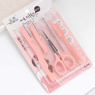 beauty set 5 in 1 pisau cukur alis perapi alis beauty tools stainless