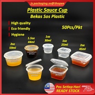 Disposable Plastic Sauce Cup / Round Food Container with Lid 1oz /1.5oz /2oz / Square Container
