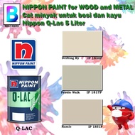 Nippon Paint Q-Lac Wood and Metal Paint Collection 5 Liter Drifting By 1838P / Pebble Walk 1817P / R