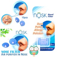 Nosk Nasal Filter (2s/10s) to Filter nasal Dust, pollen, Allergens Minimize Nasal Allergy