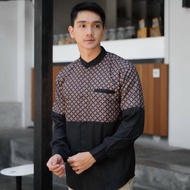 NABAWI CHOCOLATE FENCE BATIK COMBINATIONkoko Baju Koko Lelaki Kurta Lelaki