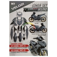 VELOZI Full Cover Set For YAMAHA Y15ZR V1 V2 M MOVISTAR KHAKIS GREY