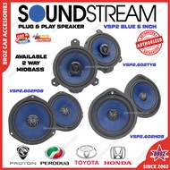 100% Original SOUNDSTREAM VSP2 Blue Series Mid Bass / 2 Way - Plug &amp; Play Speaker 6 Inch for Kereta PROTON / PERODUA / TOYOTA / HONDA