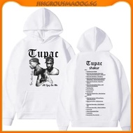 Rapper Tupac 2Pac Print Hop Hoodie Male Vintage Sweatshirt