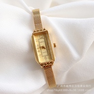 Agete Retro Rectangular Dial Watch Light Luxury Waterproof Temperament Simple Exquisite Carved Small