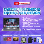 Laptop Cepat untuk Bisnis dan Editing ASUS M415DAO FHD351 - Ryzen 3 3250U, RAM 16GB, SSD 512GB, W11