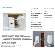【SG LOCAL SELLER】UK Plug Wireless Door Bell Ring Self Powered Waterproof Doorbell No Battery 38 Chime 300m Range