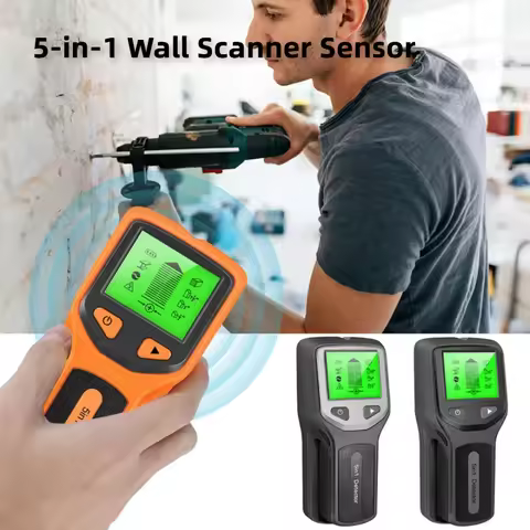 New 5-in-1 Wall Detector Handheld Screw Column Detector Live AC Cable Detector, Cable, PVC Water Pip