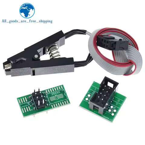 TZT 1/3PCS SOIC8 SOP8 Test Clip For EEPROM 93CXX/25CXX/24CXX in-circuit programming on USB Programme
