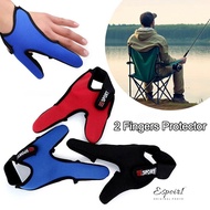 ESPOIR1 Fishing Gloves, Spring Summer Breathable 2 Fingers Protector, Fishing Tackle Accessories Mit