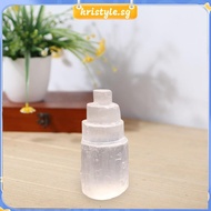 [kristyle.sg] Selenite Tower Lamp Quartz Crystal Ornaments Craft Reiki Healing Home Decor