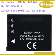 1400mAh Camera Battery for Panasonic DMC TZ1 TZ2 TZ3 TZ4 TZ5 TZ50 TZ15 Batteries CGA-S007E CGA S007E