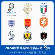2024 European Football Championship Team logo Vector logo European Cup Team HD Pull-free Ai PNG File