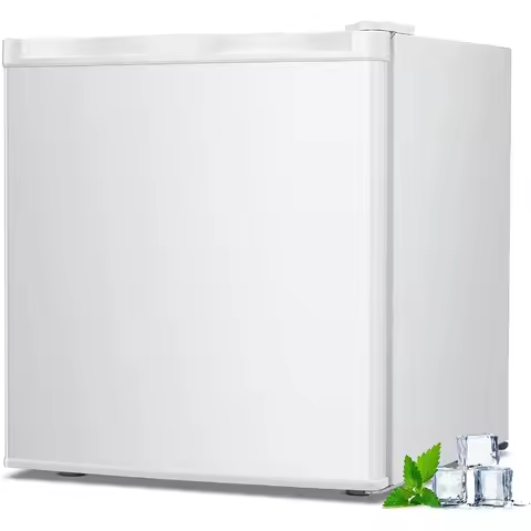 1.1 Cu.ft Small Upright Freezer Compact Mini Freezer with Removable Shelves Adjustable Thermostat Re